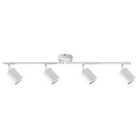 STRAHLER-4-FLAMMIG Weiß Nyando - Weiß, Metall (8/68/17cm) - Beliani