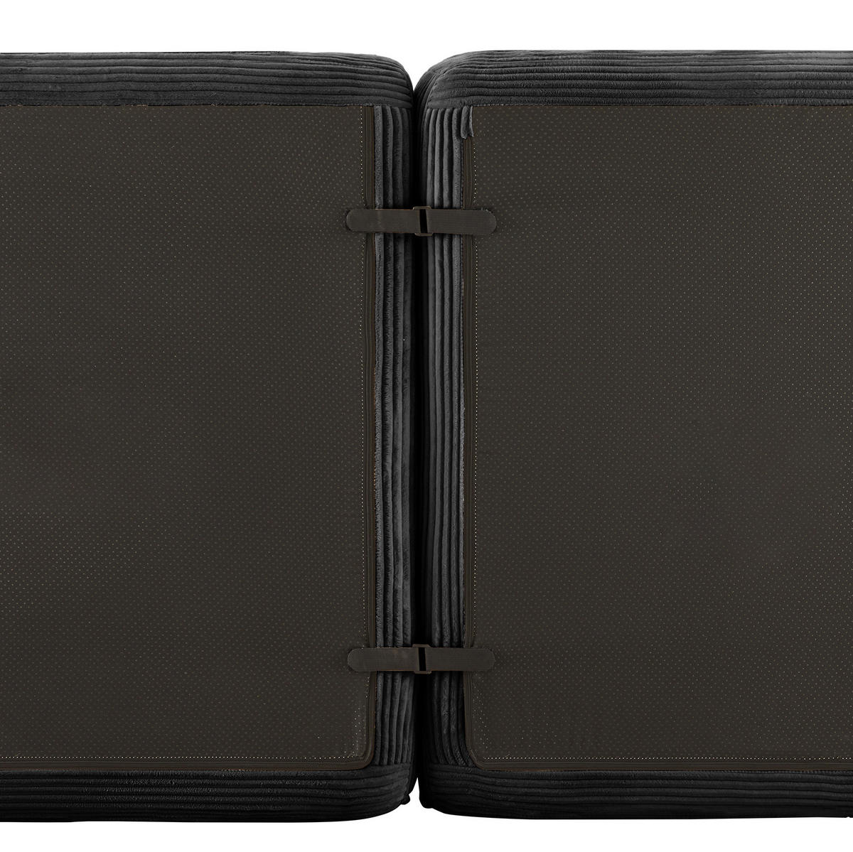 3-SITZER Sofa mit 74 cm Tiefsitz, boneless Design, cordbezogen und montagefrei, Schwarz - Schwarz, Textil (293/69/104cm) - Redom