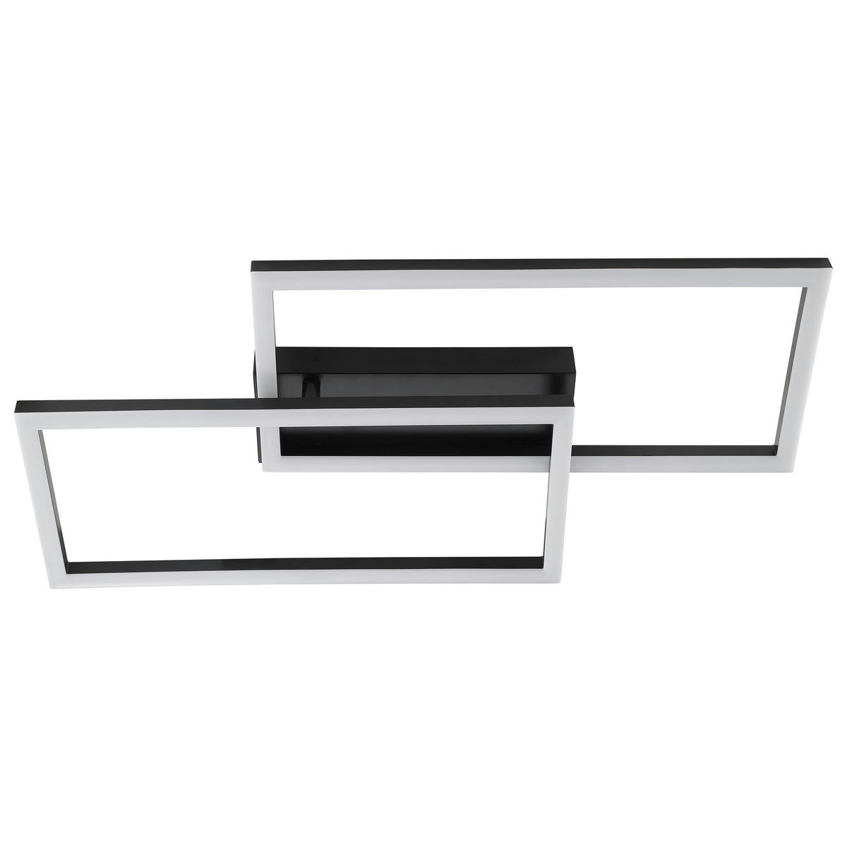 LED DECKENLEUCHTE Jorvic Schwarz 29/60/8 cm - Schwarz, Kunststoff (29/60/8cm) - Brilliant