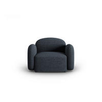 SESSEL Blair aus Chenille-Stoff blau melange - Blau, Textil (87/80/119cm) - Micadoni