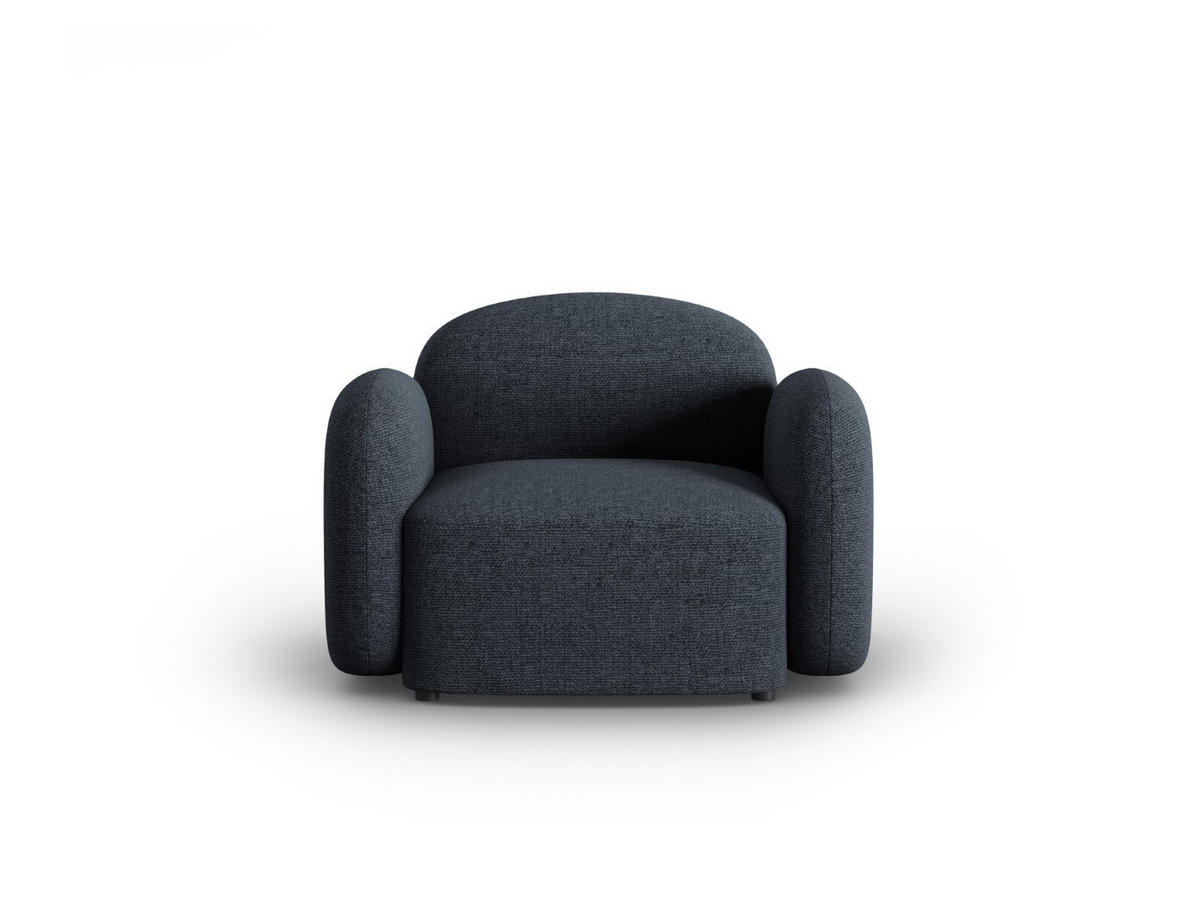 SESSEL Blair aus Chenille-Stoff blau melange - Blau, Textil (87/80/119cm) - Micadoni