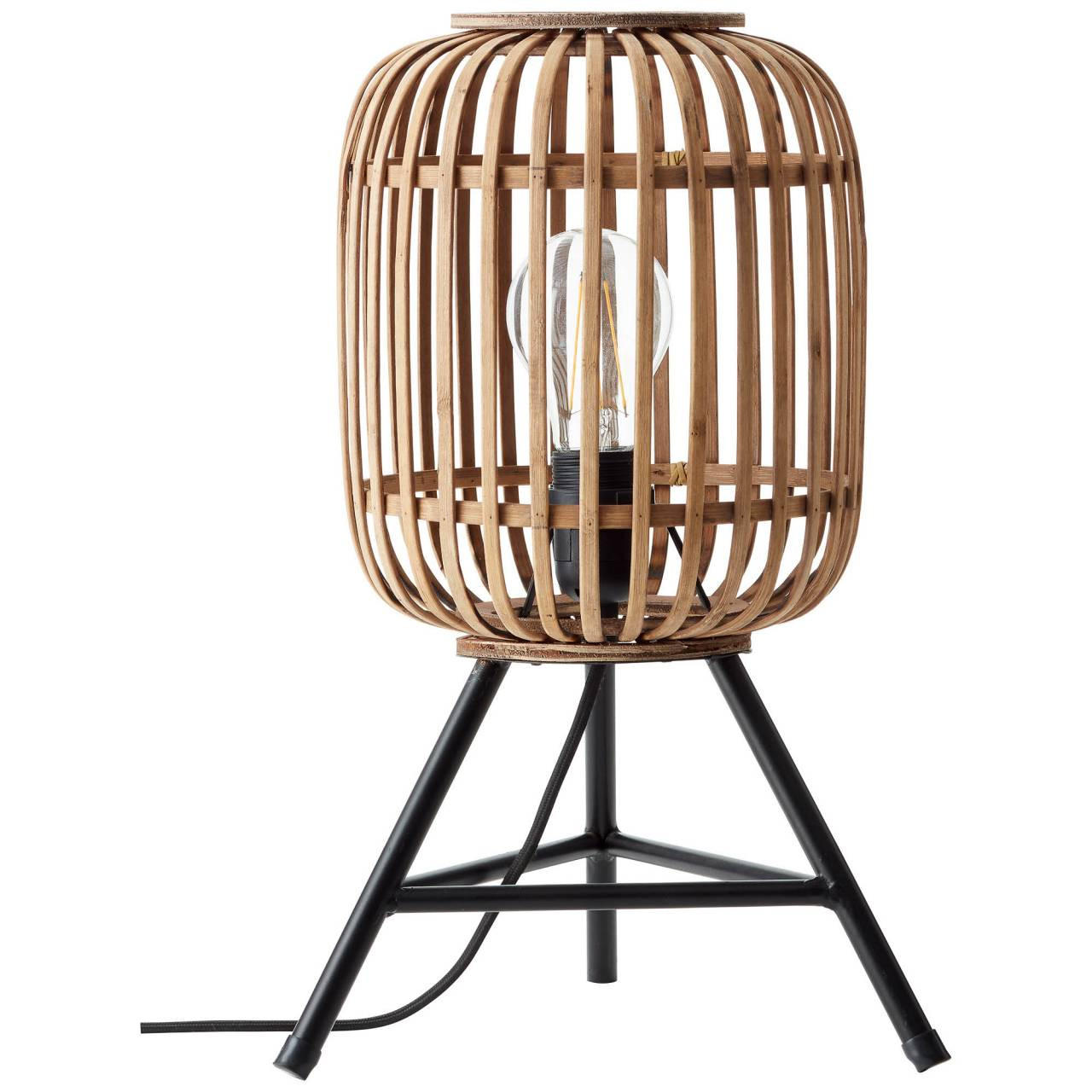 TISCHLEUCHTE Woodrow 93775/20 - Hellbraun, Metall (26/26/41cm) - Brilliant