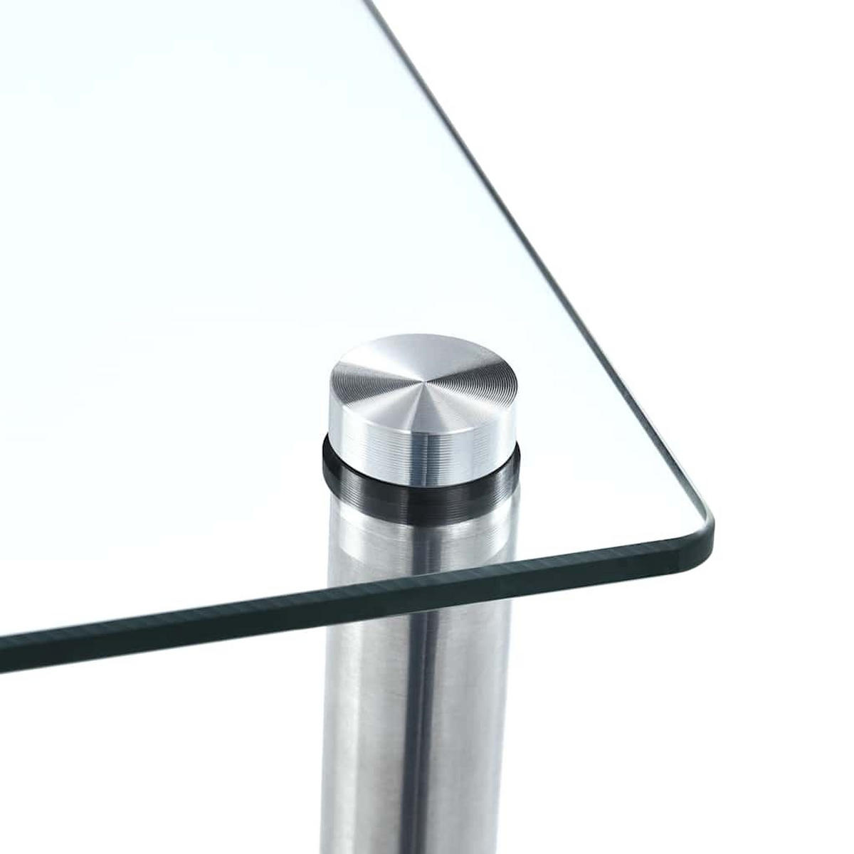 REGAL mit 4 Ablagen 40/40/100 cm aus Hartglas Transparent - Transparent, Glas (40/100/40cm) - vidaXL