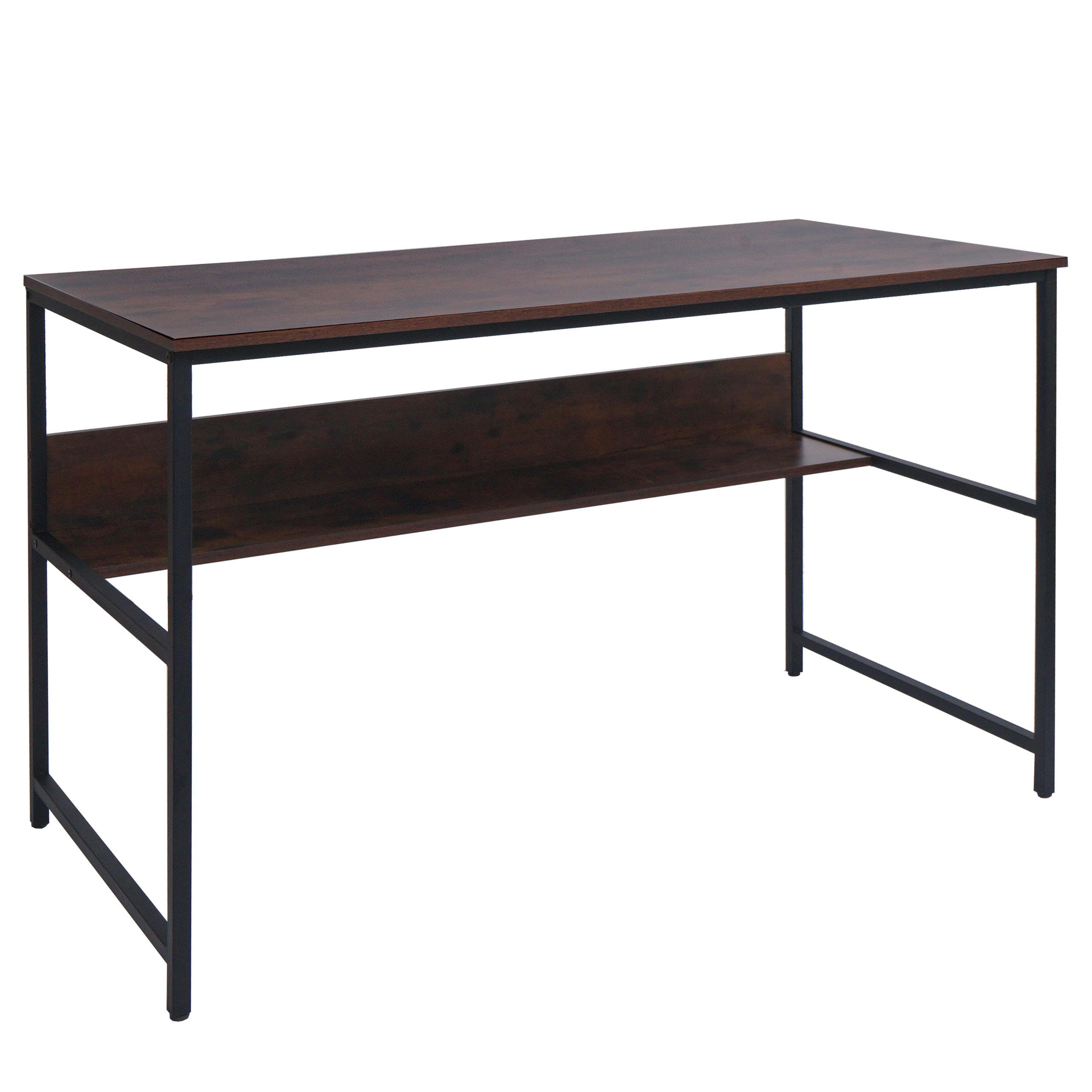 SCHREIBTISCH rechteckig Dunkelbraun - Dunkelbraun, Metall (60/120/78cm) - MCW