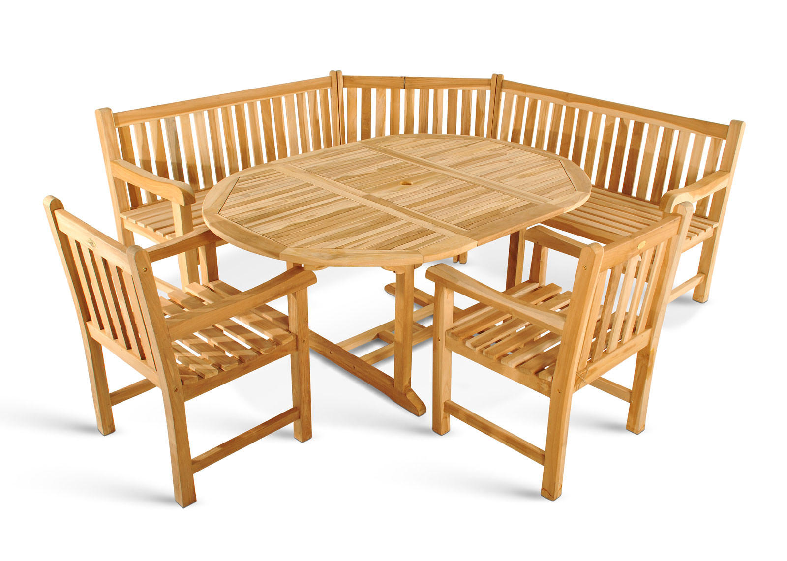 GARTENMÖBELSET 4TLG. BORNEO CARACAS - Beige, Holz - SAM