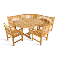 GARTENMÖBELSET 4TLG. BORNEO CARACAS - Beige, Holz - SAM