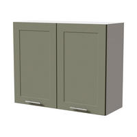 HÄNGESCHRANK Oslo W3/90 Weiß / Reed Green Matt 90 / 32,5 / 72cm - Weiß/Grün, Holz/Holzwerkstoff (90/72/32.5cm) - Feldmann-Wohnen