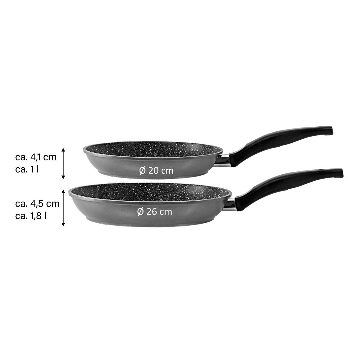 PFANNENSET 2 TEILIG - Grau, Metall - Stoneline