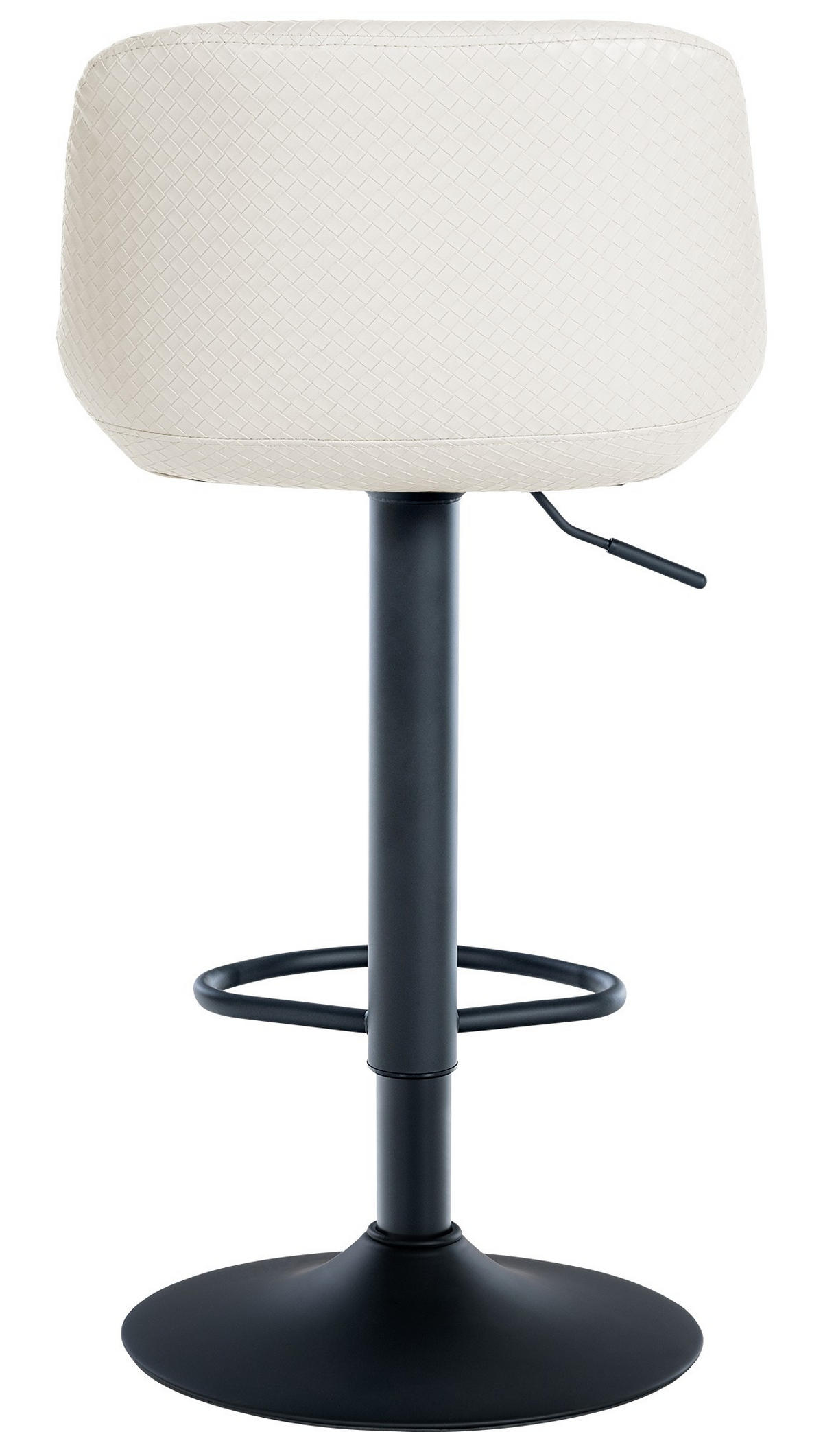 BARHOCKER 2er Set Lederlook creme - Creme/Schwarz, Textil/Metall (43/79/49cm) - CLP