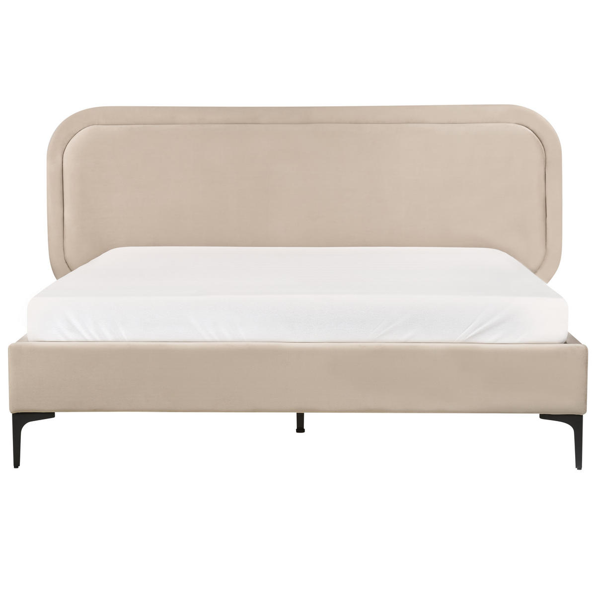 POLSTERBETT mit Lattenrost 140x200 cm Beige Suzette - Taupe, Textil (140/200cm) - Beliani