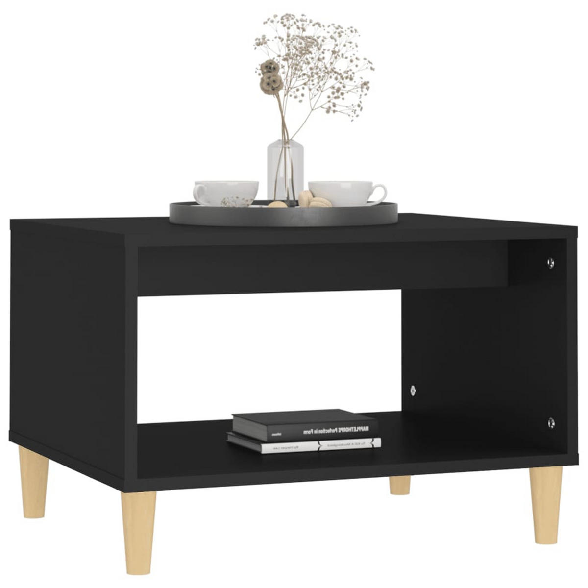 COUCHTISCH Schwarz 60x50x40 cm Holzwerkstoff - Schwarz, Holzwerkstoff (60/50/40cm) - furnicato