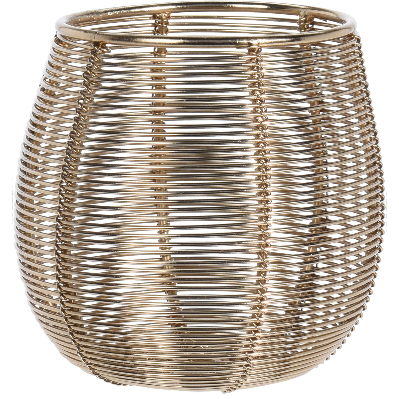TEELICHTHALTER aus Metall 10/10/10 cm - Goldfarben, Metall (10/10/10cm) - Home Styling Collection
