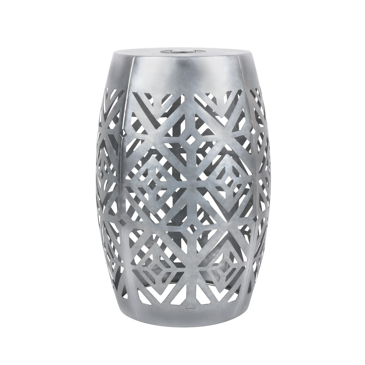 GARTEN-BEISTELLTISCH Silber - Silberfarben, Metall (45.7/31.1/45.7cm) - Teamson Home