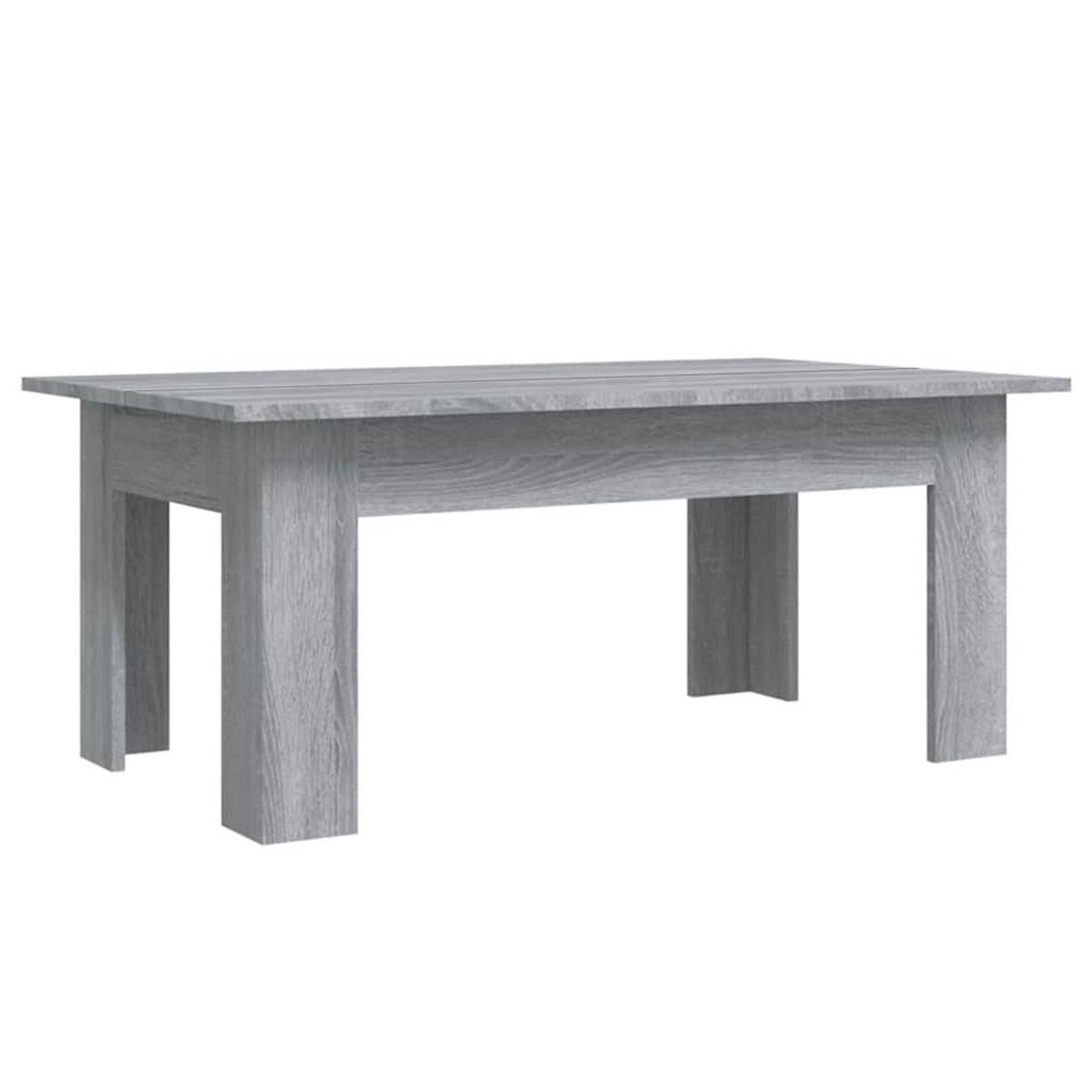 COUCHTISCH Moderner 100/60/42 cm aus Holzwerkstoff Grau Sonoma Rechteckig - Silbereichenfarben, Holz (60/100/42cm) - vidaXL
