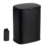 KOSMETIKEIMER - Schwarz, Kunststoff/Metall (18/25/18cm) - Relaxdays