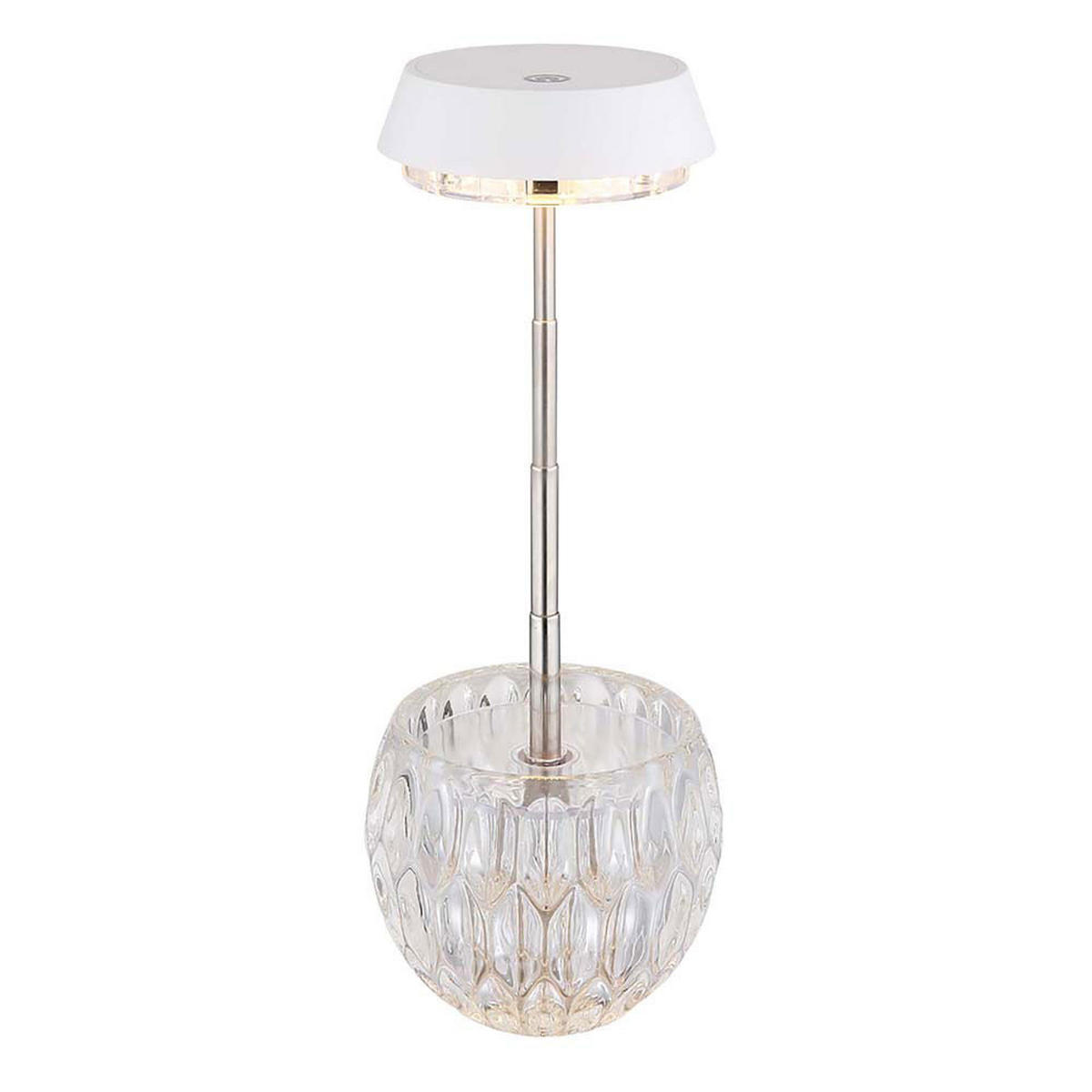 LED TISCHLEUCHTE Wanda Schwarz Edelstahl 2er Set - Schwarz, Glas (10.5/10.5/28cm) - Globo Lighting