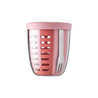 FRUITPOT Ellipse Vivid Mauve 600 ml - Rot/Rosa, Kunststoff (10.7/12.7/10.7cm) - Mepal