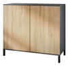 KOMMODE Skadu Eiche Natur - Eichefarben, Holzwerkstoff (92.5/83.5/35cm) - Vladon