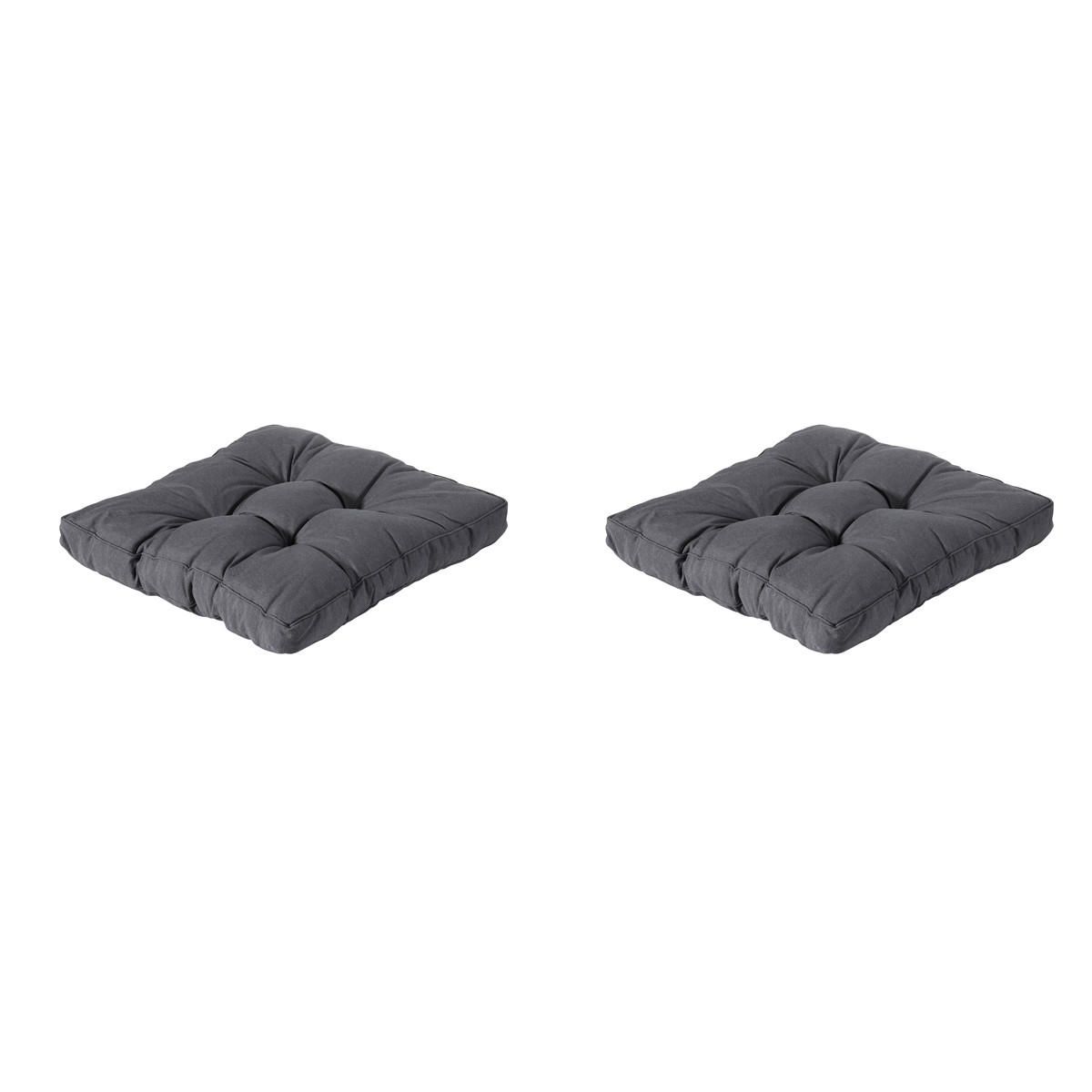 SITZKISSEN Panama 60/60 cm 2er-Set - Grau, Textil (60/8/60cm) - Madison