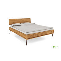 BETT LINA 1 90x190 Wildeiche - Wildeiche/Schwarz, Holz/Metall (90/190cm) - byoak