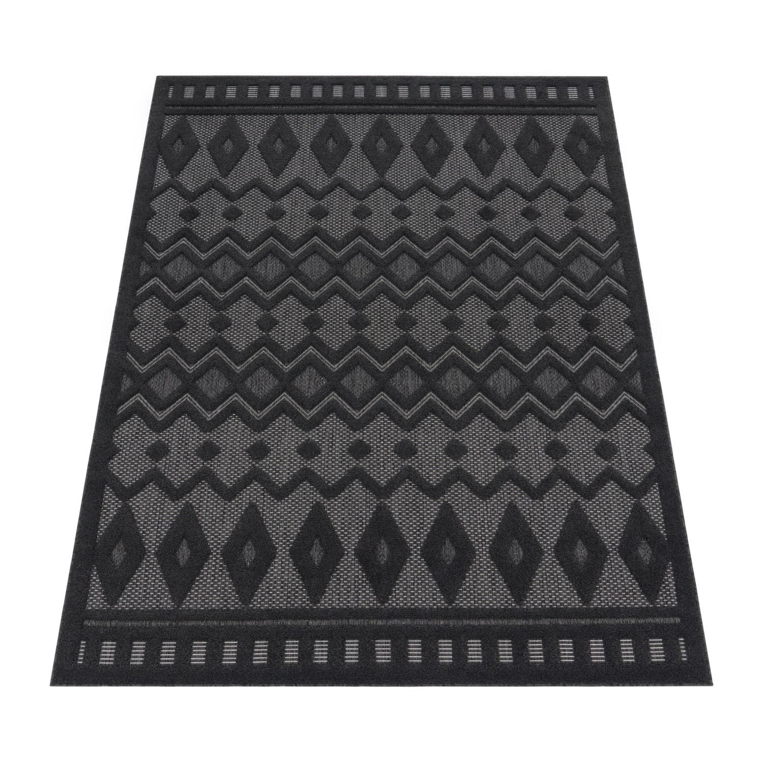 OUTDOORTEPPICH 240/340 cm Livorno 671 - Anthrazit, Kunststoff (240/340cm) - Paco Home