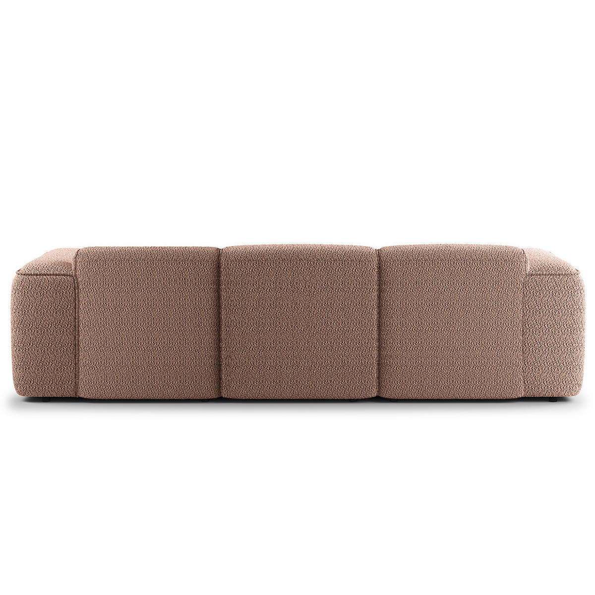 3-SITZER ECKSOFA mit Longchair - Mauve/Schwarz, Kunststoff/Textil (251/173cm) - home24