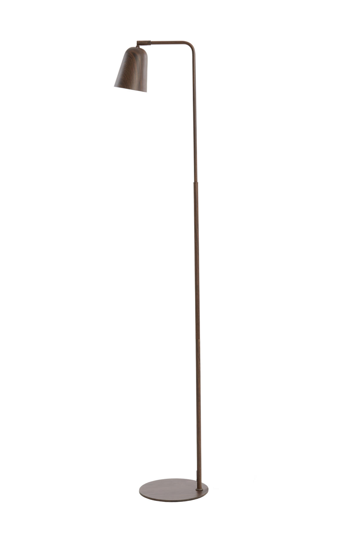 STEHLEUCHTE Salomo Braun Ø32,5/147 cm - Dunkelbraun, Metall (32.5/23/147cm) - Light & Living