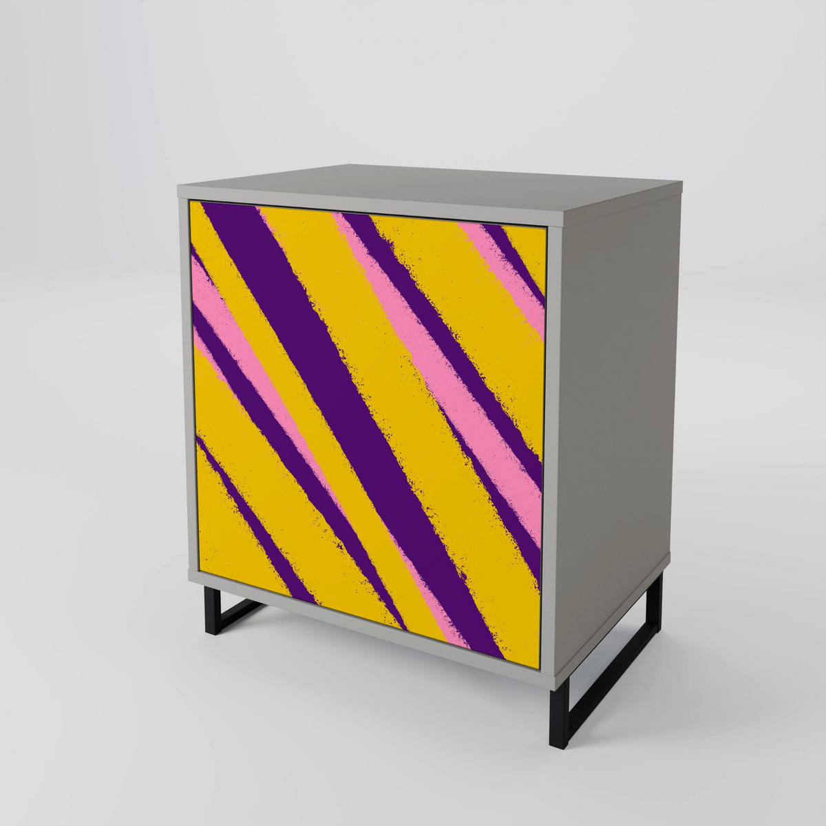 SIDEBOARD DREAMS COME TRUE, Grau, 57,5x42x57,5 cm, Ohne Füße - Multicolor/Grau, Holzwerkstoff (57.5/57.5/42cm) - SpaceRebels