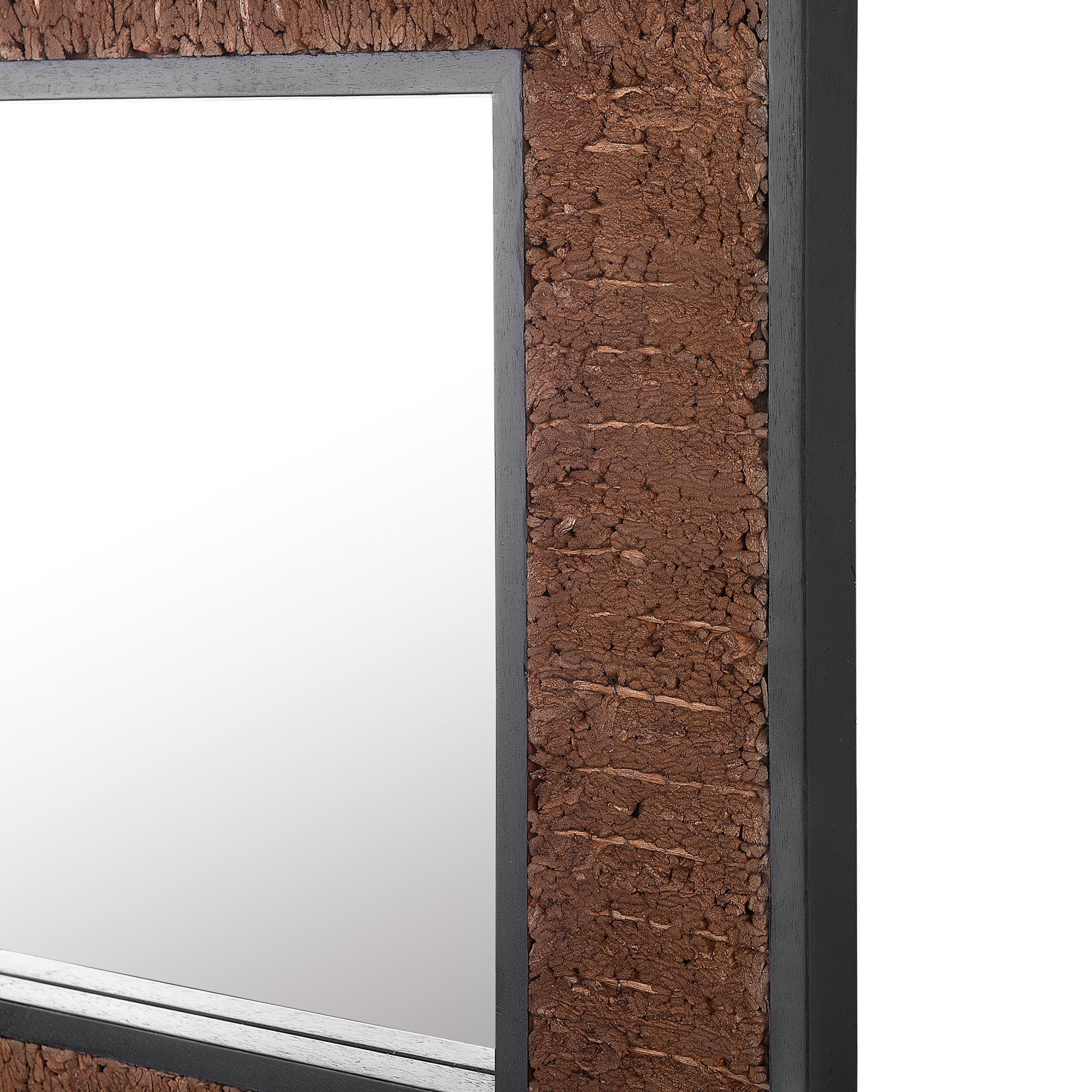 WANDSPIEGEL Teakholz dunkelbraun quadratisch 60/60 cm Boise - Dunkelbraun, Holz (60/60/3cm) - Beliani