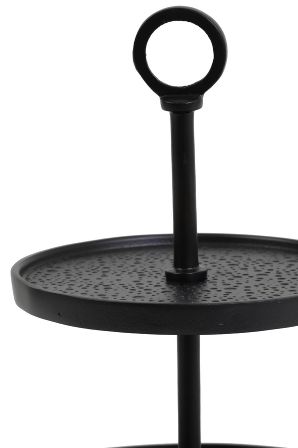 ETAGERE Lutek Schwarz Ø32/48 cm - Schwarz, Metall (32/48cm) - Light & Living