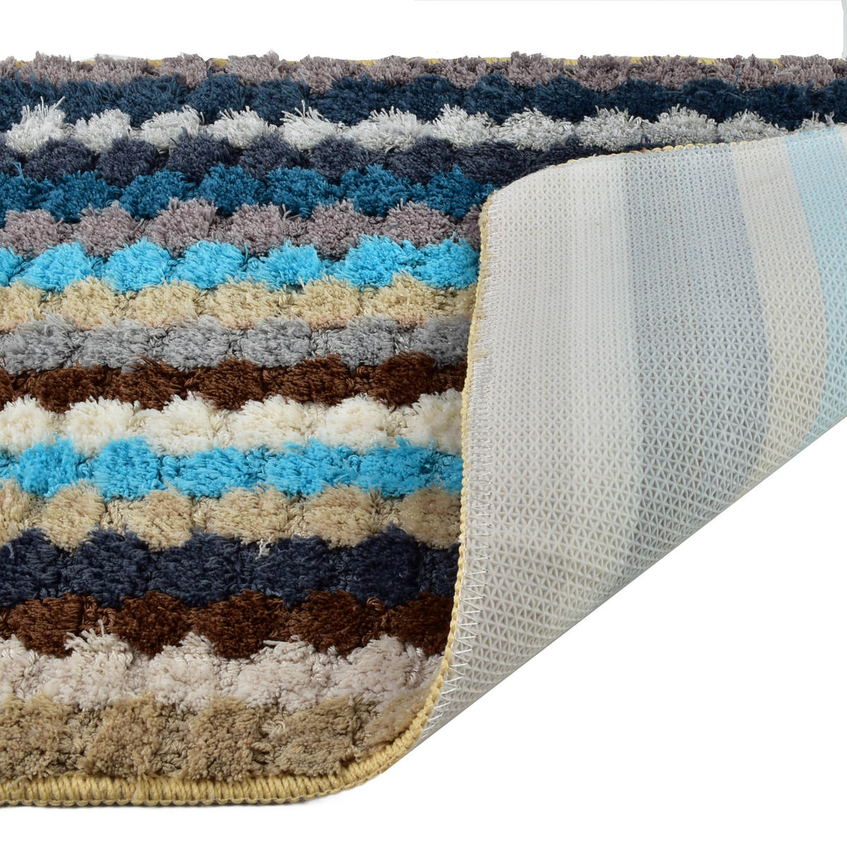 BADTEPPICH Zac Blau 60/40/2 cm Textilien - Blau, Textil (40/60cm) - Mondex