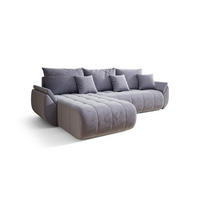 ECKSOFA Akita - Hellblau, Holzwerkstoff/Textil (280/185cm) - Fun Möbel