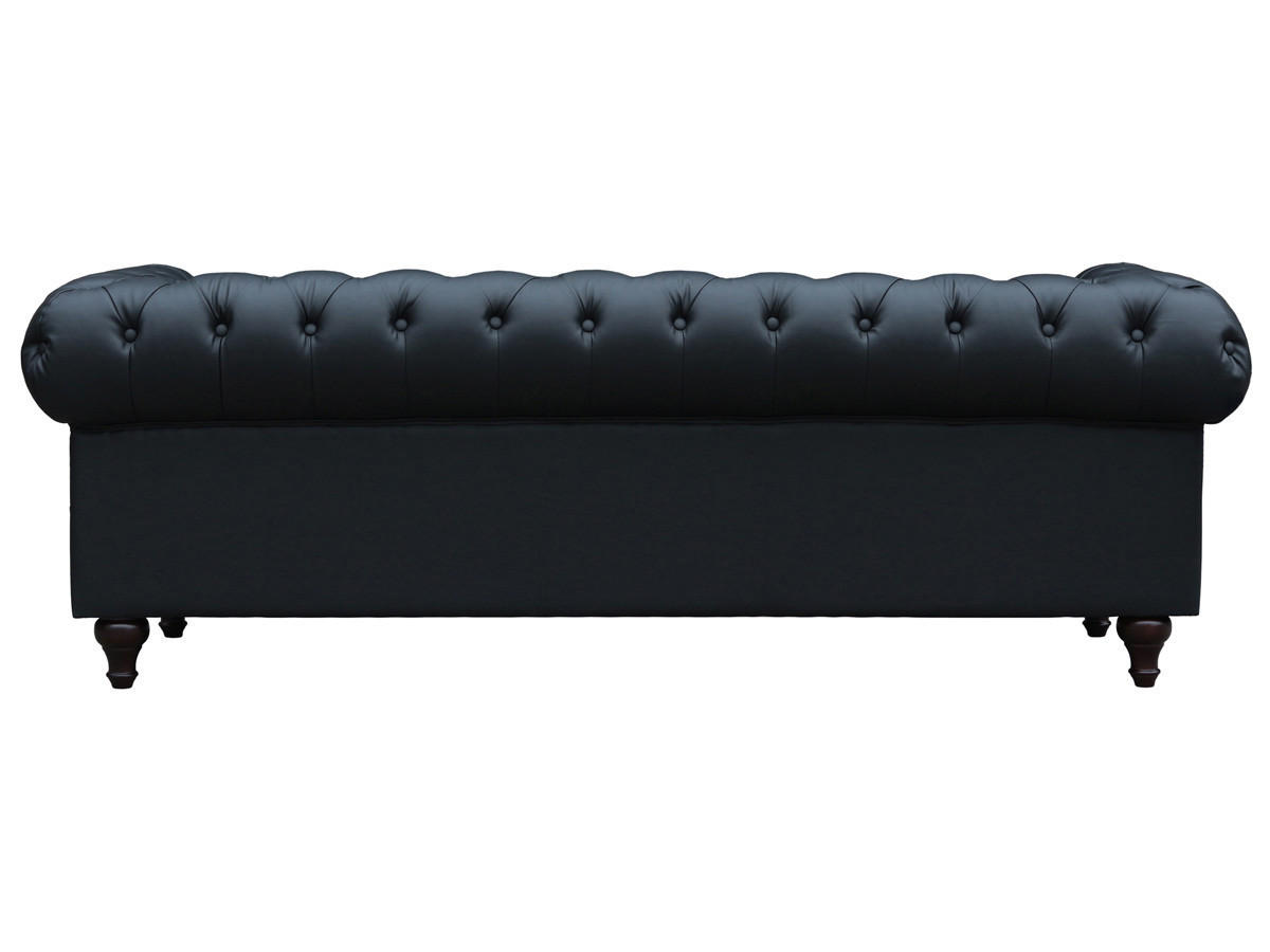CHESTERFIELD-SOFA Aliza Schwarz - Schwarz, Holz/Kunststoff (208/70/82cm) - Habitat Garten