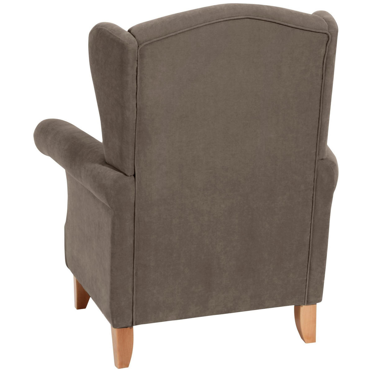 OHRENSESSEL Katria Bezug Veloursstoff Buche natur / sahara - Gelb, Kunststoff (88/108/84cm) - 58aufmkessel