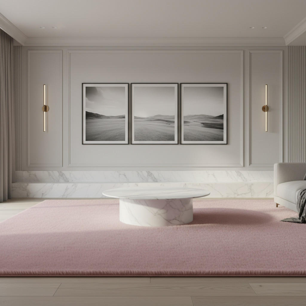 TEPPICH Flur Einfarbig Pflegeleicht Waschbar Wohnzimmer OEKO-TEX Rosa 240x340 cm Gekettelt – NECKAR - Rosa, Textil (240/340cm) - KADIMA DESIGN