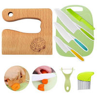 KINDERMESSER 8-teiliges Set Holz und Kunststoff - Multicolor, Holz
