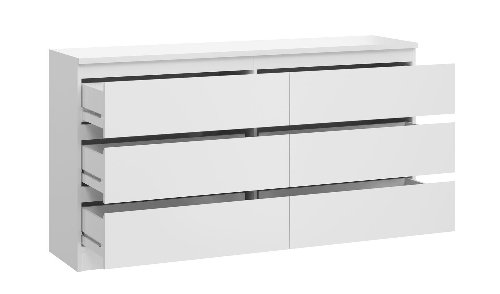 KOMMODE City weiß 154 / 40 / 84cm - Weiß, Holz/Holzwerkstoff (154/84/40cm) - Feldmann-Wohnen