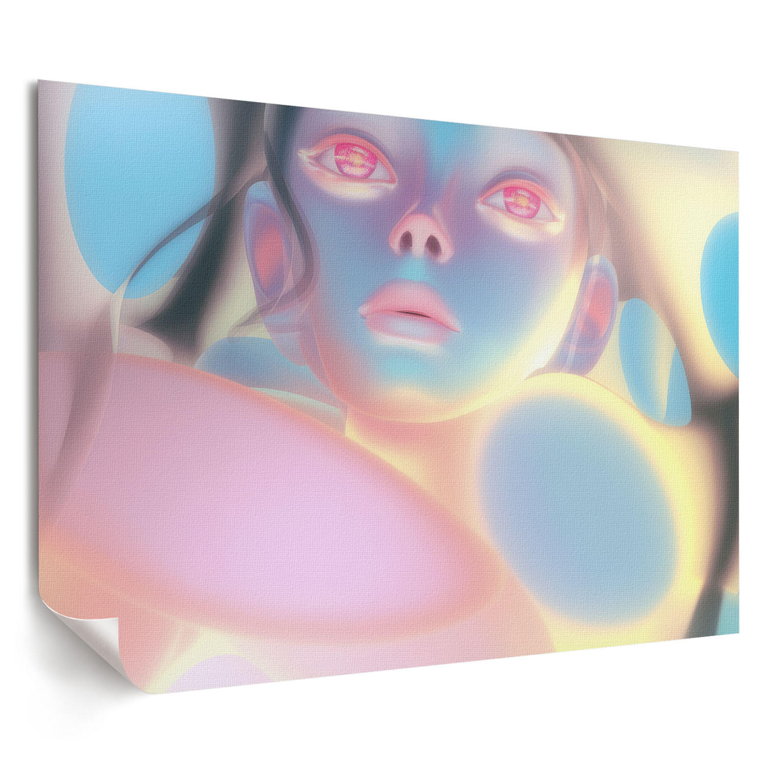POSTER - 59x42 cm (A2) - Patryk Michalski - Futuristische Figur - Blau, Textil (59.4/42/0.1cm) - TULUP