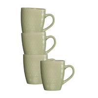 HENKELBECHER Floris Grün 350 ml 4er Set - Grün, Keramik (0.35L) - Ritzenhoff Breker