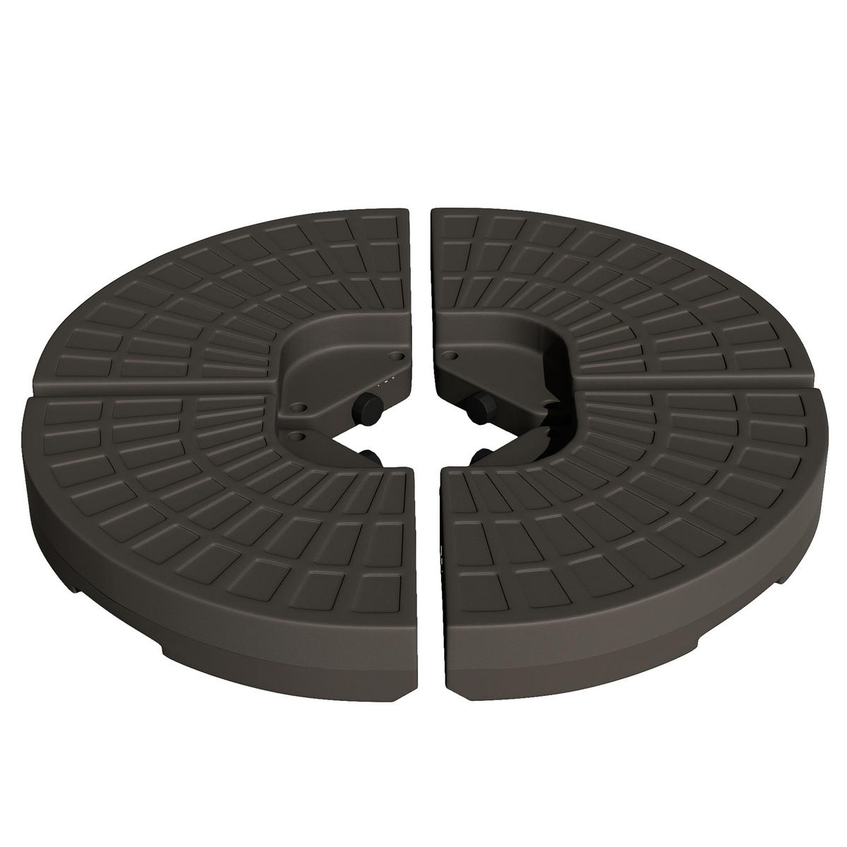 SCHIRMSTÄNDER-GEWICHTE Kaffee 4er-Set 100/100/10,5 cm - Braun, Kunststoff (100/100cm) - PANGIVO