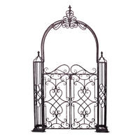 PFORTE Clara Rosenbogen Stahl Schwarz 245x150x23,5cm - Schwarz, Metall (150/245/23.5cm) - DELUKE