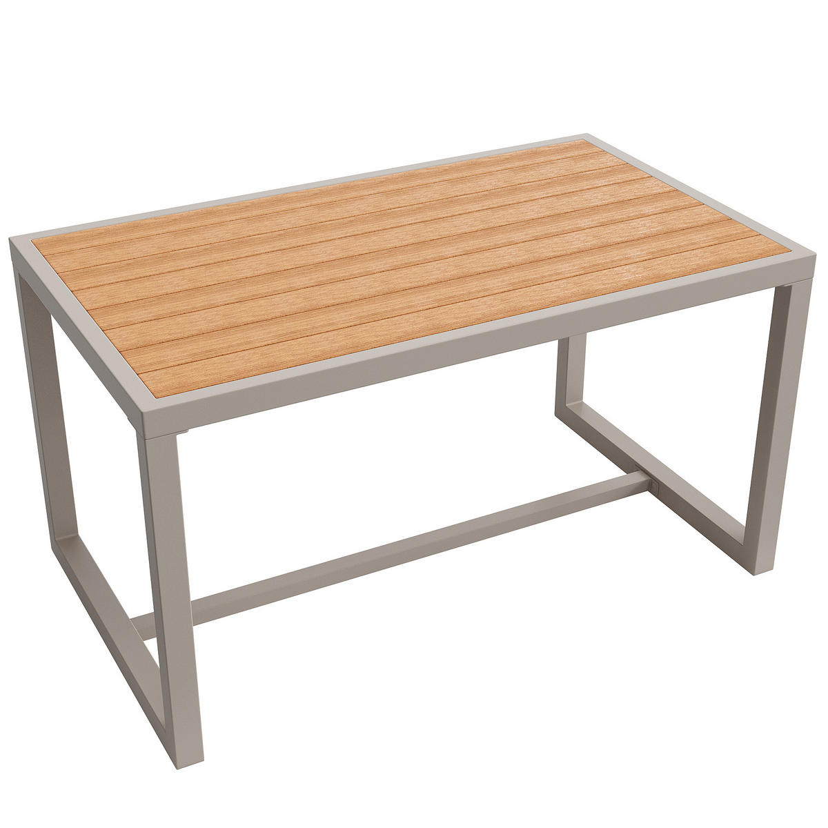 GARTENLOUNGESET Eck Grau Beige 7-tlg. - Beige, Metall - ComfortXL