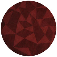 WOLLTEPPICH Hoch-Tief-Design, designstark DEBEN TROY - Rot, Textil (160/160cm) - KADIMA DESIGN