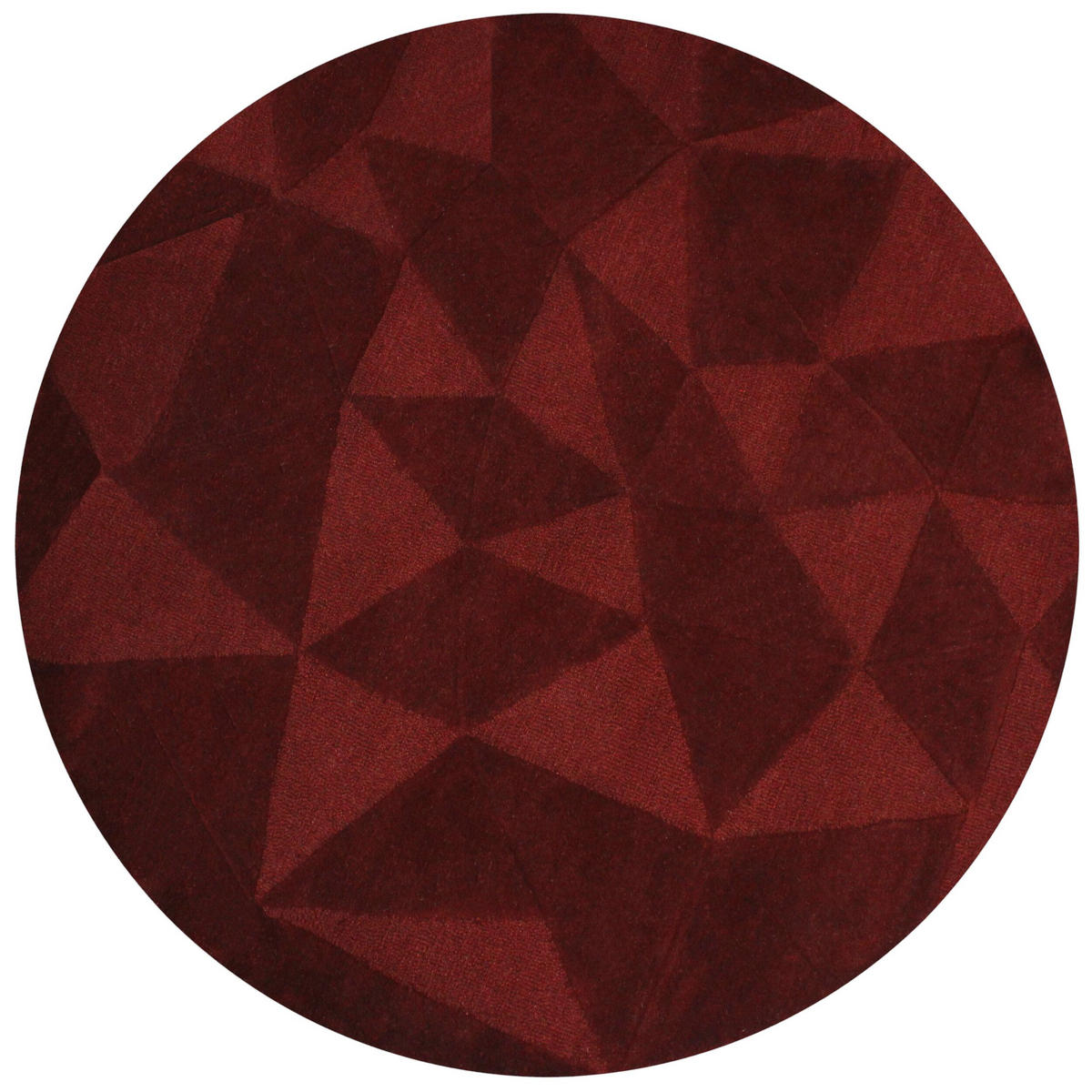 WOLLTEPPICH Hoch-Tief-Design, designstark DEBEN TROY - Rot, Textil (160/160cm) - KADIMA DESIGN