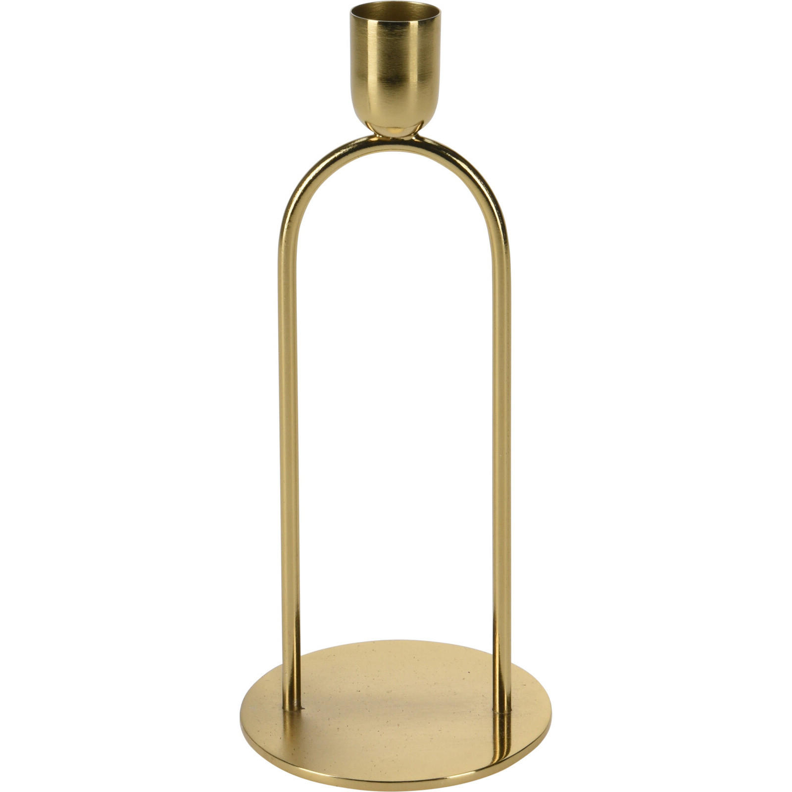 KERZENSTÄNDER aus Metall 8/8/20 cm - Goldfarben, Metall (8/20/8cm) - Home Styling Collection