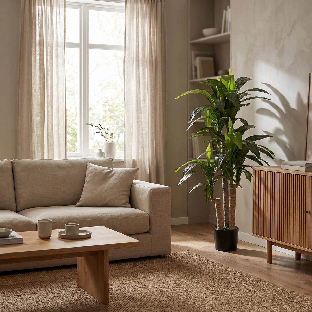KUNSTBAUM Künstliche Dracaena – Maevor 120 cm - Grün, Kunststoff (120cm) - aplanta