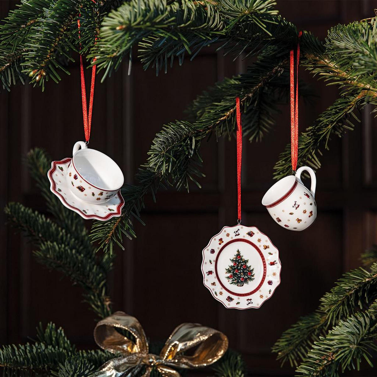 ORNAMENTE GESCHIRRSET Toy's Delight Decoration bunt 3-tlg. - Multicolor, Keramik (2/2/2cm) - Villeroy & Boch