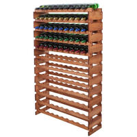 WEINREGAL VINOTECA FLEX PRO HxBxT 163x103x28cm 120 Flaschen auf 12 Ebenen Braun geölt - Braun, Holz (103/163/28cm) - PROREGAL