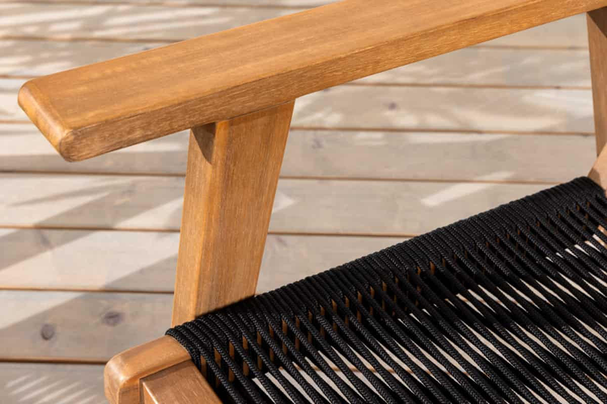 GARTENSTUHLSET BALI ROPE 2-teilig Akazie Natur|Anthrazit - Braun/Grau, Holz/Kunststoff (67/85/75cm) - riess-ambiente