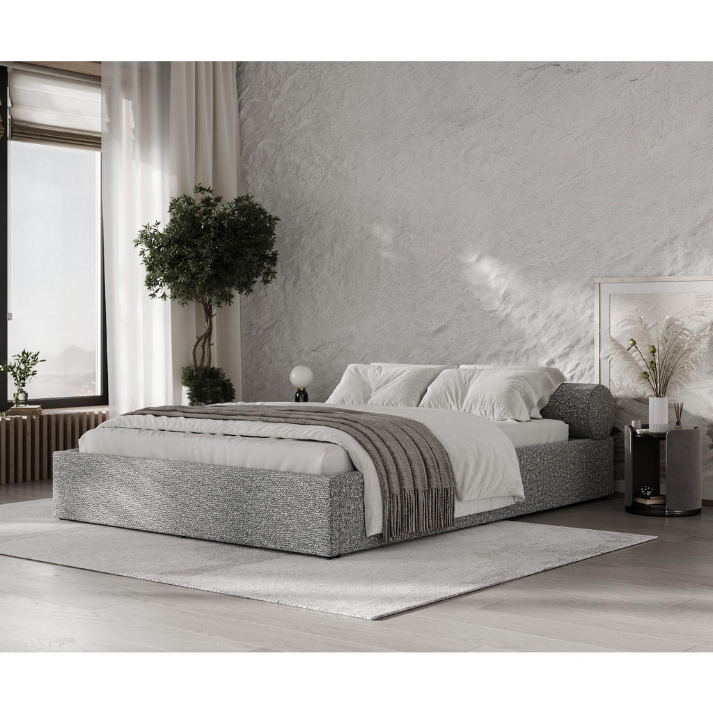 Thumbnail - AltaBeds Polsterbett, Hellgrau, Textil, Buche, Kiefer, 160x200 cm, Oeko-Tex® Standard 100, Reach, DIN EN 1021-1, Handmad...